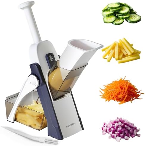 SupMaKin Mandoline Slicer - Safer, Adjustable Vegetable Chopping
