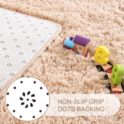 Noahas Extra Large 10x14 Area Rugs for Living Room,Fluffy Beige Bedroom Rug,Big Thick Plush Shag Non-Skid Soft Shaggy Throw Carpet Amazon.ca: Home - Image 7